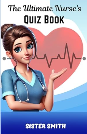 nurse trivia book, ideal nursing gift book cover of nursing trivia and quiz book